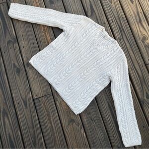 J. Crew Cable Knit Cotton Sweater